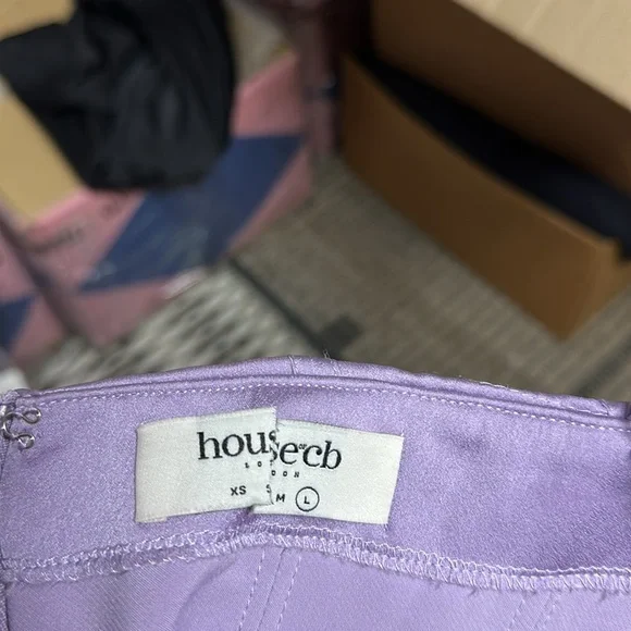 HOUSE OF CB Charmaine' Lavender purple Corset Maxi Dress NWOT size L - Picture 6 of 13